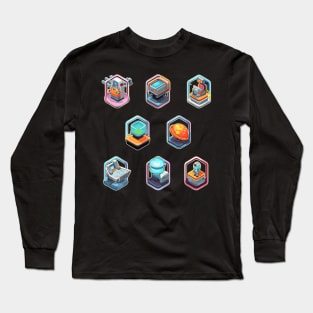 Sci Fi Teleportation Stations Long Sleeve T-Shirt